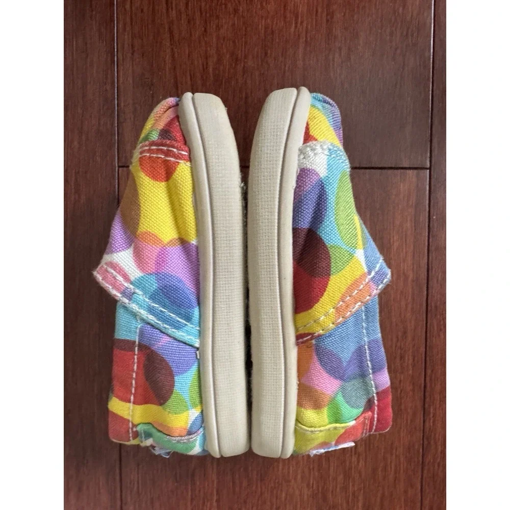 Toms Baby  Shoes Circles Dots Blue Orange Yellow Green T3